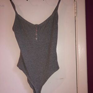 Gray bodysuit